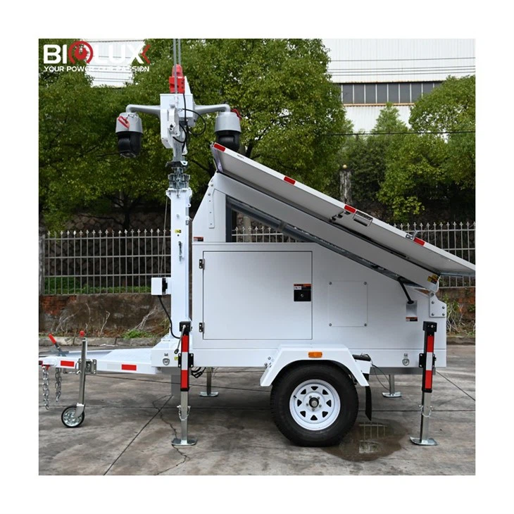 2024 New Design Mobile Solar Surveillance Trailer With Multifunctional Camera