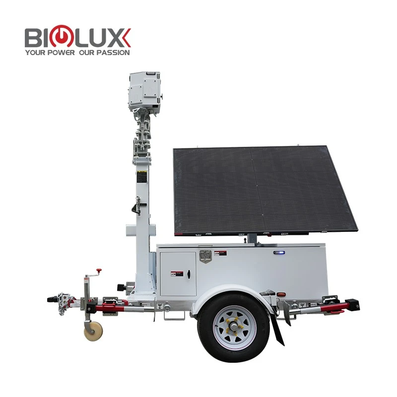 360° Adjustable Mobile Solar Surveillance Trailer