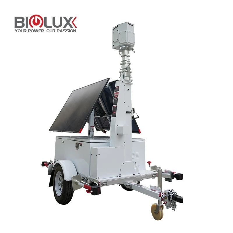 360° Adjustable Mobile Solar Surveillance Trailer