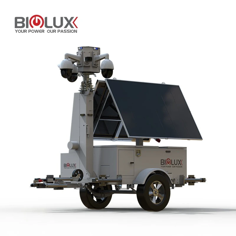 360° Adjustable Mobile Solar Surveillance Trailer