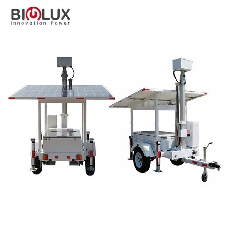 리튬 배터리 모바일 태양열 보안 트레일러