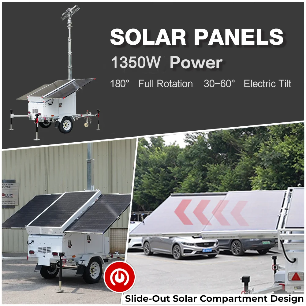 Hybrid Solar Power Generation Light Tower factory